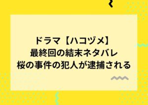 ハコヅメのネタバレ！最終回の結末は桜の事件の犯人が逮捕される